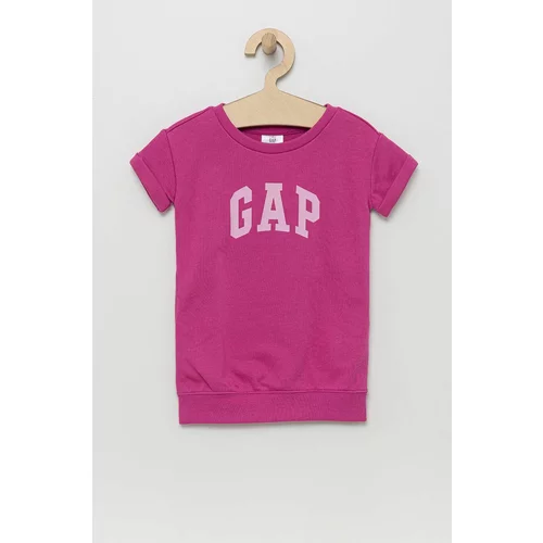 GAP Dječja haljina boja: ružičasta, mini, ravna