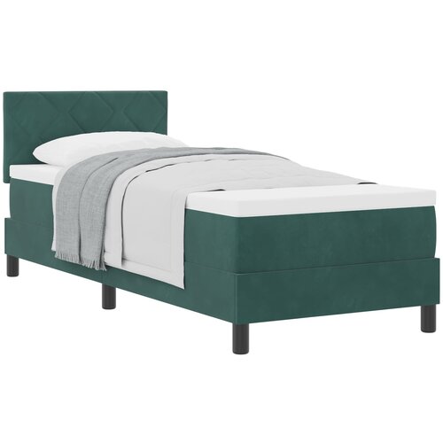 VidaXL Box Spring Krevet s Madracem Tamno Zelena 80x200 cm Bar&amp;scaron;un Slike