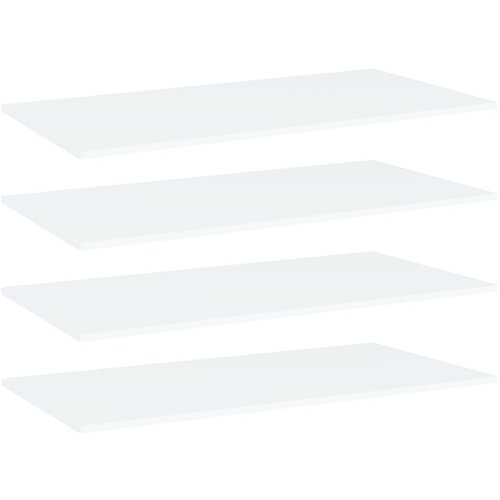 VidaXL Police za knjige 4 kom bijele 80 x 20 x 1 5 cm od iverice Slike