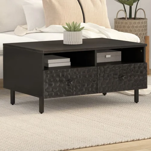 Furnova Klubska mizica črna 80x54x40 cm trden mangov les, (21913731) Furnova Klubska mizica črna 80x54x40 cm trden mangov les, (21913731)