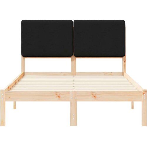VidaXL krevetni okvir s tapiciranim uzglavljem crna 120 x 190 cm Slike