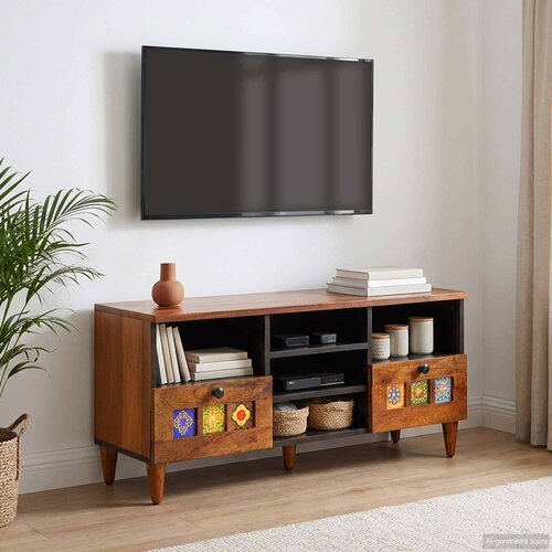 TV ormar s ladicama Orah 100 x 33 x 46 cm Čvrsto drvo manga Cijene