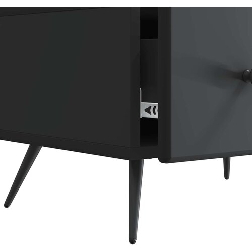  ormar s ladicama Crna 147 x 34,5 x 30 cm Konstruirano drvo Slike