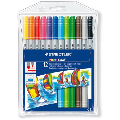 Staedtler Flomastri Noris Club, obojestranski, 12 kosov Cene