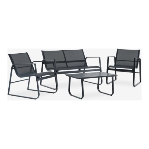  Lounge garnitura 4 osobe crna Cene