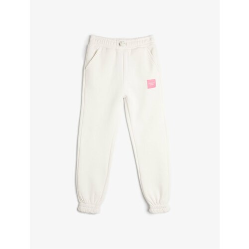 Koton Jogger Sweatpants with Label Detail, Pockets, Elastic Waist Cene