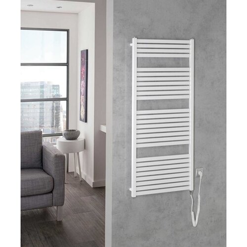 Aqualine kupaonski električni radijator tondi-e 600W 133x60 cm beli Slike