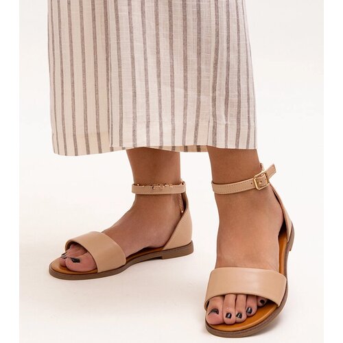 Gemre Beige sandals with covered heel Sema Cene