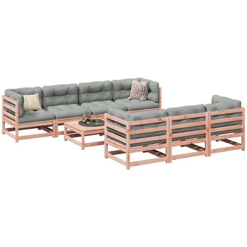  8-dijelni set vrtnih sofa s jastucima masivno drvo duglazije Cene