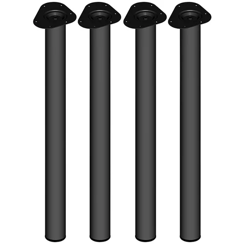 ELEMENT SYSTEM Komplet pohištvenih nog Element System Toskana (Ø x D: 60 x 700 mm, črna, nosilnost: 75 kg, 4 kosi)