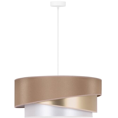  Duolla - Visilica na sajli KOBO 1xE27/15W/230V &amp;Oslash; 45 cm bež/zlatna/bela Slike