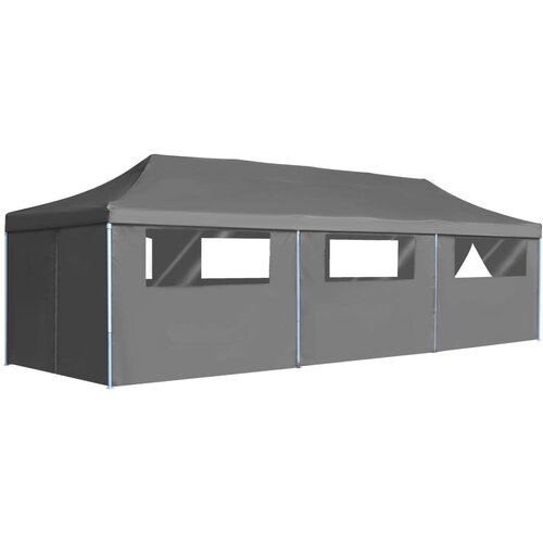 vidaXL Zložljiv pop-up šotor za zabave 8 stranic 3x9 m antraciten, (20568444) Cene