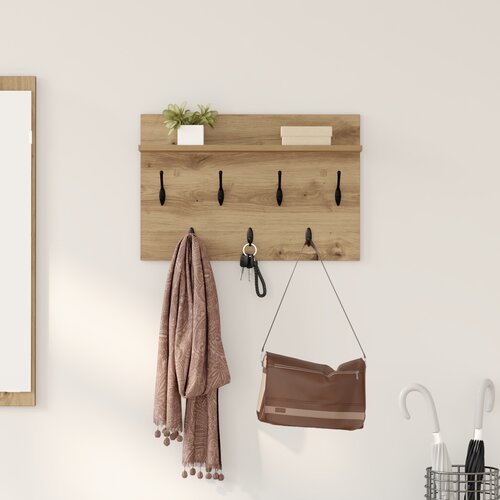 vidaXL Nadwyčajna obešalnik za plašče artisan hrast 60 x 40 x 12 cm Cene