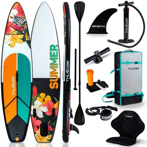 THUNDER Napihljiva SUP deska 320 &times; 75 &times; 15 cm &ndash; set z veslom, sedežem, torbo in pumpko &reg; NOX, (5000091254) Cene