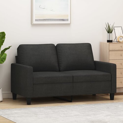 The Living Store Dvosed črn 120 cm blago - Kavč Dvosed, (21836554) Cene