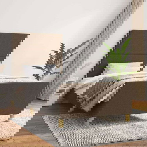  Okvir za krevet s uzglavljem tamnosmeđi 90x200 cm od tkanine Cijene