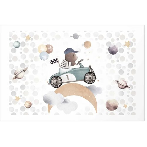  Plakat - Bear in a Race Car 90x60 Bez okvira s margom Slike