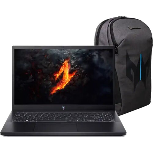 Acer laptop nitro ANV15-41 15.6 fhd IPS/R5-6600H/8GB/NVMe 512GB/RTX 2050 4GB/GLAN/backlit + ranac Slike