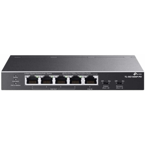 Tp-link tl-sg1005p-pd 5-port gigabit 4xpoe+ 66w napajanje preko poe++ mrežno stikalo-switch Slike