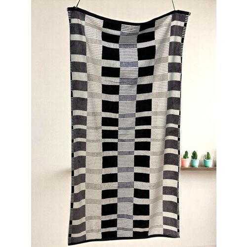  Plažni peškir "Black &amp Grey Grid" – 97x180 cm, 100% pamuk B6 ( VLK000680-"Black & Grey Grid" ) Cene