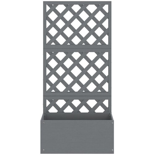  Sadilica s re&amp;scaron;etkom siva 65 x 33 x 135 cm WPC Slike