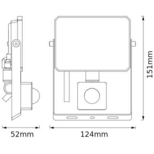 Ledvance Osram fl reflektor lux senzor 20w 3000k ip65 crni ( o89549 ) Slike