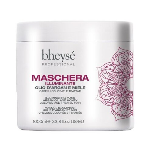  Bheyse Professional Illuminating Mask Argan Oil And Honey 1000ml - Maska za bojenu kosu sa Arganovim uljem i medom Slike