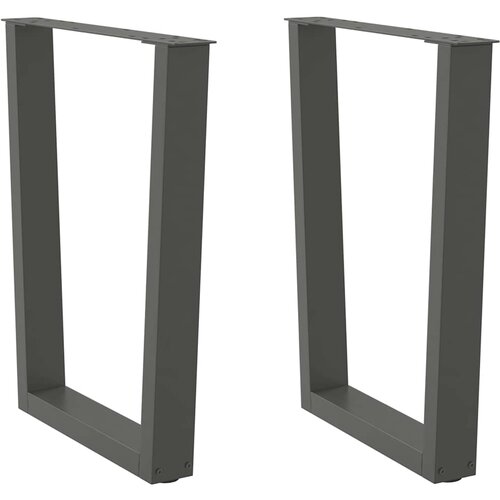 VidaXL Noge blagovaonskog stola V-oblika 2 kom antracit 70x(72-73,3)cm Slike