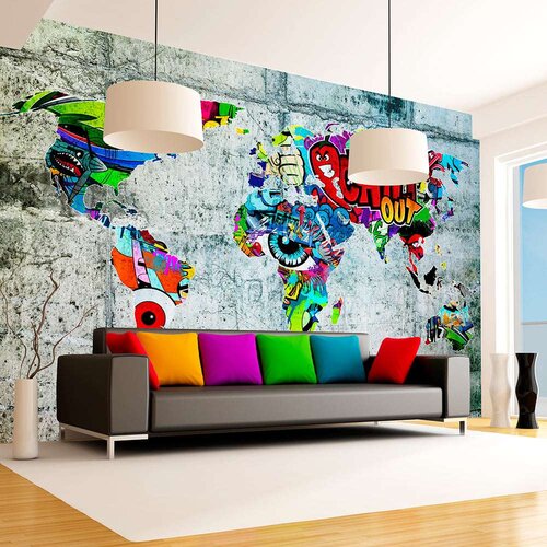  Tapeta - Map - Graffiti 250x175 Slike