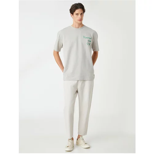 Koton Basic Gabardine Trousers with Button Detailed Pockets.
