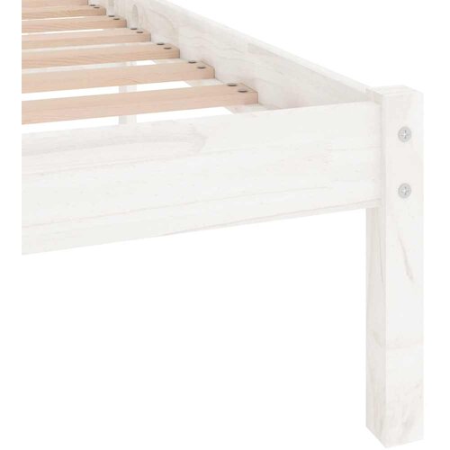  Okvir za krevet od masivne borovine bijeli 120 x 200 cm Slike