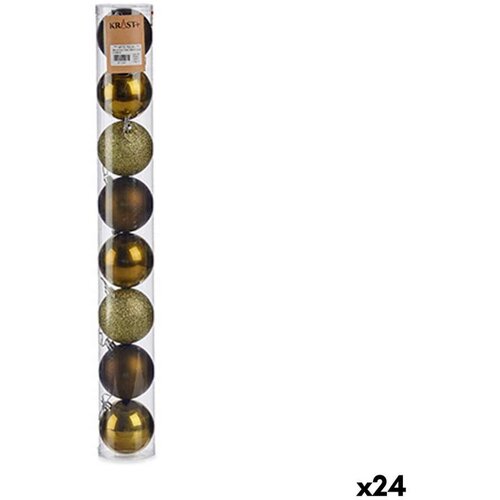  Set božićnih kuglica Zelena Plastika &amp;Oslash; 7 cm (24 kom.) Slike