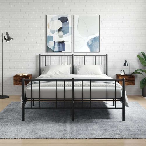  Zidni noćni ormarići 2 kom dimljenog hrasta 35x35x20 cm Cijene