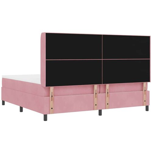 Box spring krevet s madracem Ružičasta 200 x 200 cm Bar&amp;scaron;un - Ružičasta 200 x 200 cm S gumbima Slike
