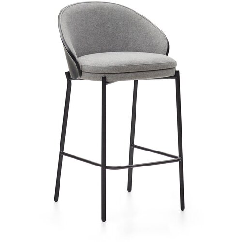 Kave Home Črni/sivi barski stoli v kompletu 2 ks (vi&amp;scaron;ina sedeža 65 cm) Eamy &amp;ndash; Slike