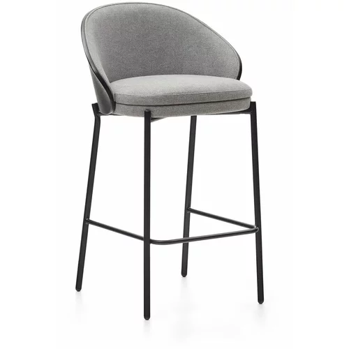 Kave Home Črni/sivi barski stoli v kompletu 2 ks (višina sedeža 65 cm) Eamy –