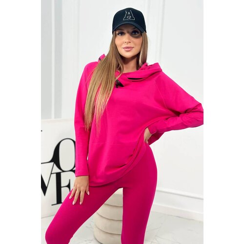 Kesi Set cotton sweatshirt + fuchsia leggings Cene