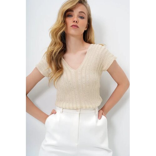 Trend Alacati Stili Ženska bluza Alc-X14147, Bež Cene