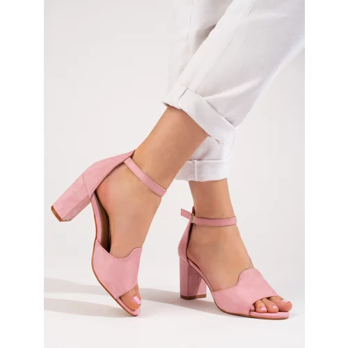 W. POTOCKI Pink women's sandals on a post