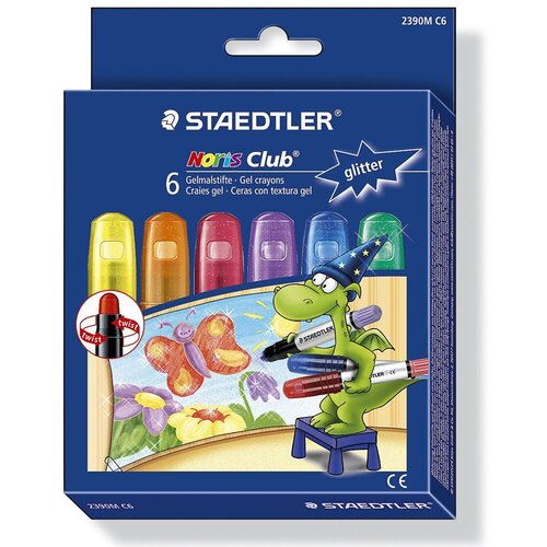 Staedtler voščene barvice noris club, gel, bleščeče barve, 6 kosov Cene