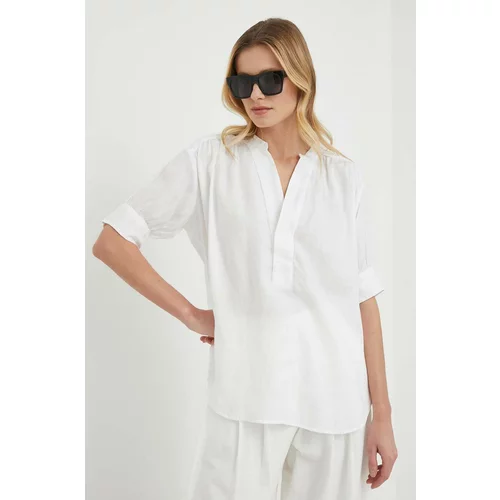 Polo Ralph Lauren Lanena bluza boja: bijela, bez uzorka