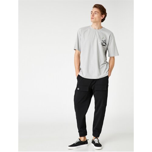 Koton T-Shirt - Gray - Loose Slike