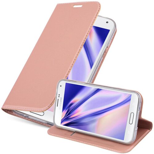 Cadorabo Samsung Galaxy S5/S5 NEO v klasična rožnata zlata - Zaščitni ovitek z magnetnim zapiranjem, stoječo funkcijo in režo za kartice, (20551857) Cene