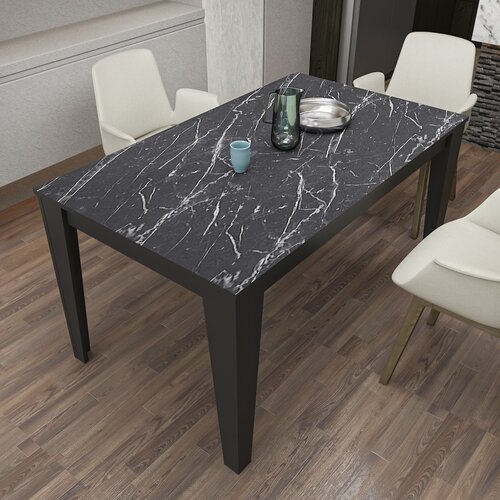Hanah home Trpezarijski sto Bud 145x75x85cm Crno-Mermer Cene