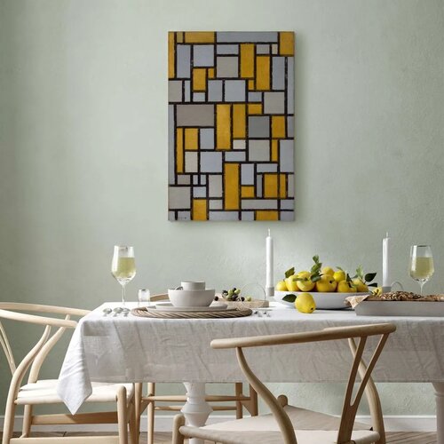  Slika - Piet Mondrian &amp;ndash; Composition with grid 17 60x90 Akustična Slike