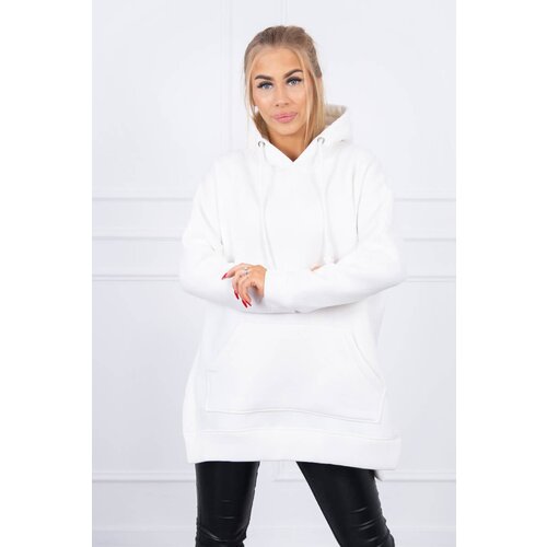 Kesi Insulated sweatshirt with slits on the sides ecru Cene