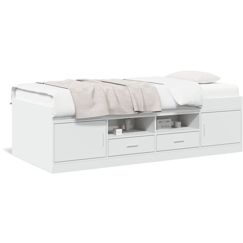 vidaXL Dnevni krevet s ladicama bijeli 90 x 190 cm konstruirano drvo Cijene