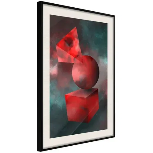 Poster - Red Solid Figures 20x30