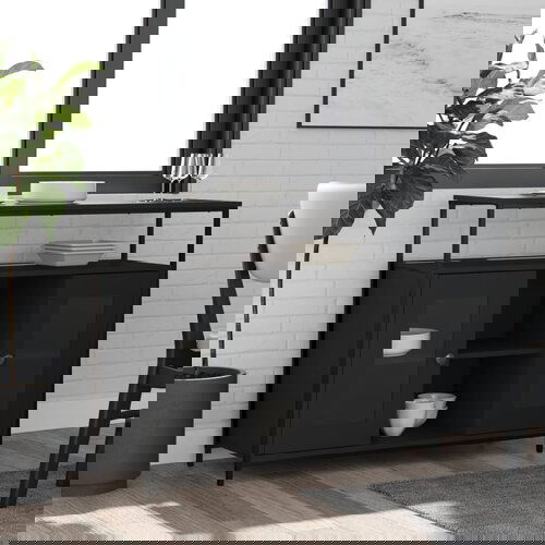 VidaXL Komoda crna 100 x 35 x 80 cm od konstruiranog drva Slike