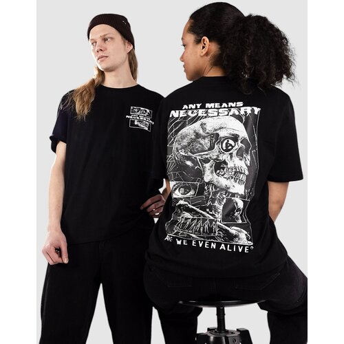 Any Means Necessary Are We Even Alive T-shirt black Slike